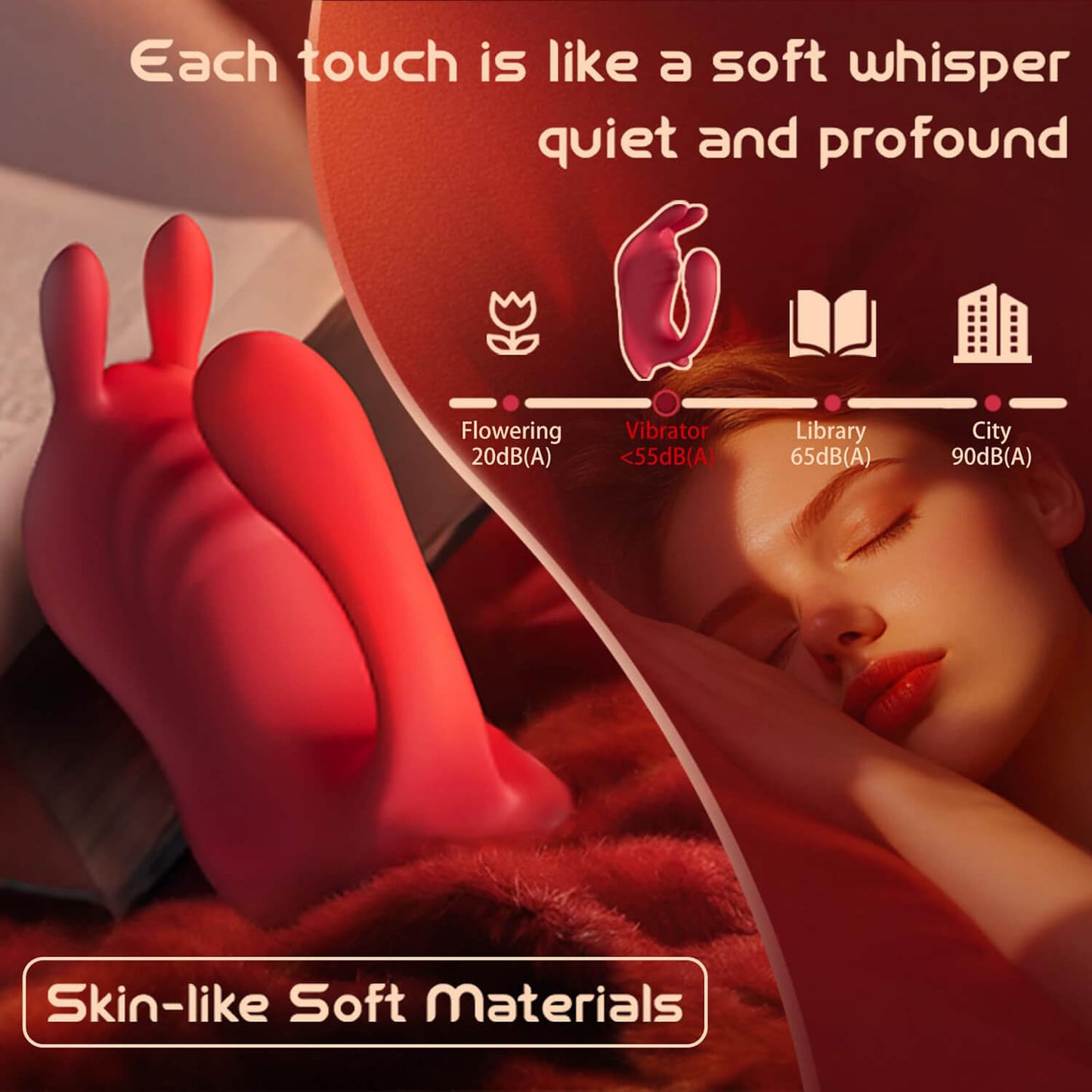 HoneyBetty Wearable Remote Control Vibrator for Couples – Long Distance App-Controlled Panty Vibrator with Rabbit Clitoral Stimulator – Body-Safe, Discreet & Powerful