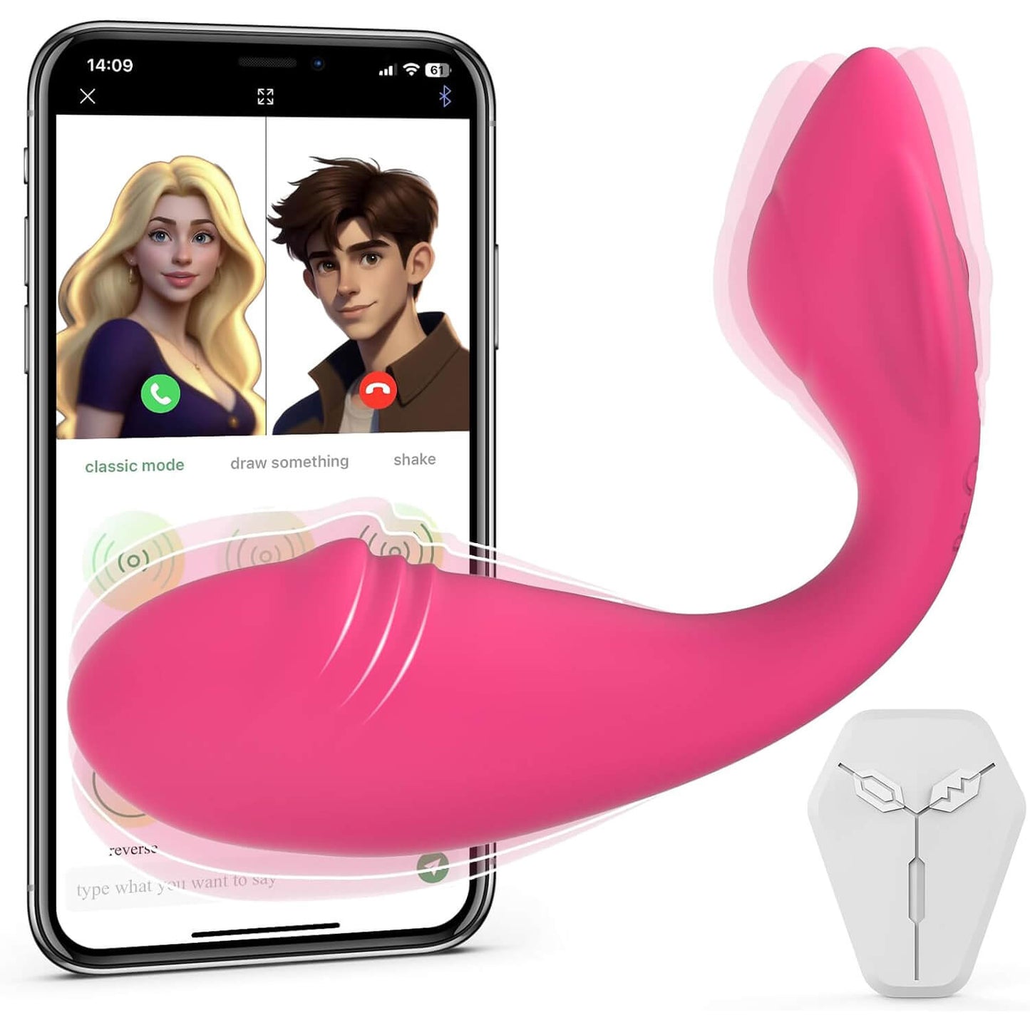 HoneyBetty Remote Control Panty Vibrator – Dual Motor Wearable Clitoral & G-Spot Stimulator – APP & Wireless Remote Controlled Dildo Vibrator