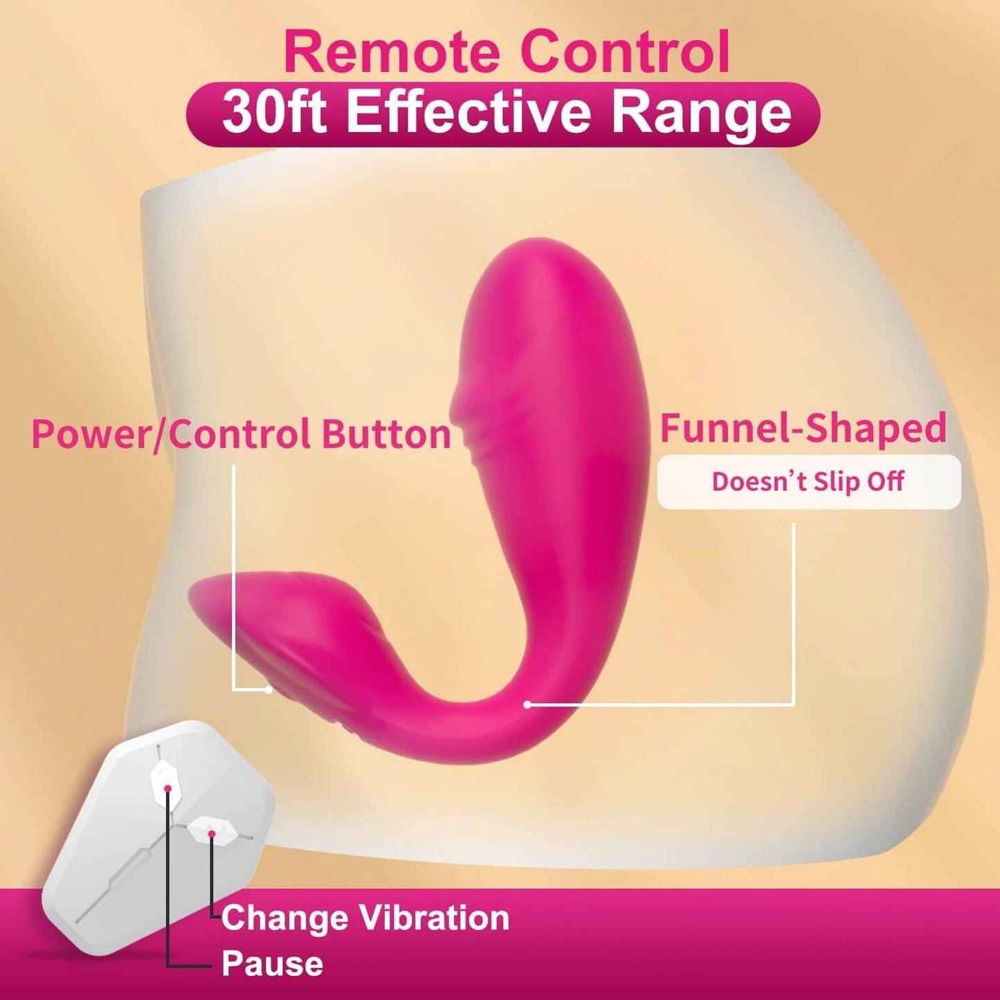 HoneyBetty Remote Control Panty Vibrator – Dual Motor Wearable Clitoral & G-Spot Stimulator – APP & Wireless Remote Controlled Dildo Vibrator