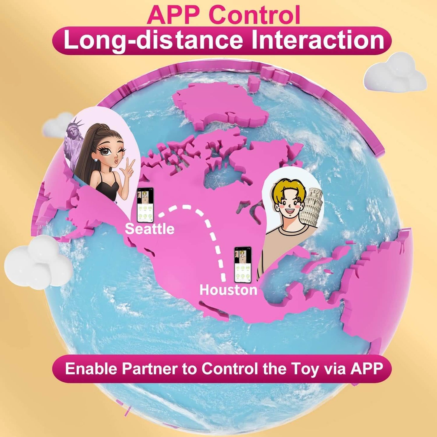 HoneyBetty Remote Control Panty Vibrator – Dual Motor Wearable Clitoral & G-Spot Stimulator – APP & Wireless Remote Controlled Dildo Vibrator