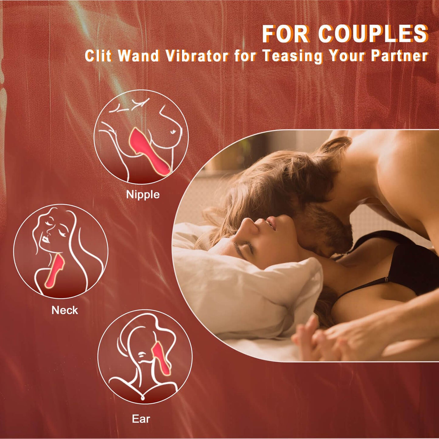 HoneyBetty 3-in-1 Vibrator Wand for Women – LCD Clitoral Stimulator with 9 Vibration Modes, Flexible Design, Velvet Silicone Finish – Vibrating Bullet for Clitoris, Vagina & Labia Pleasure