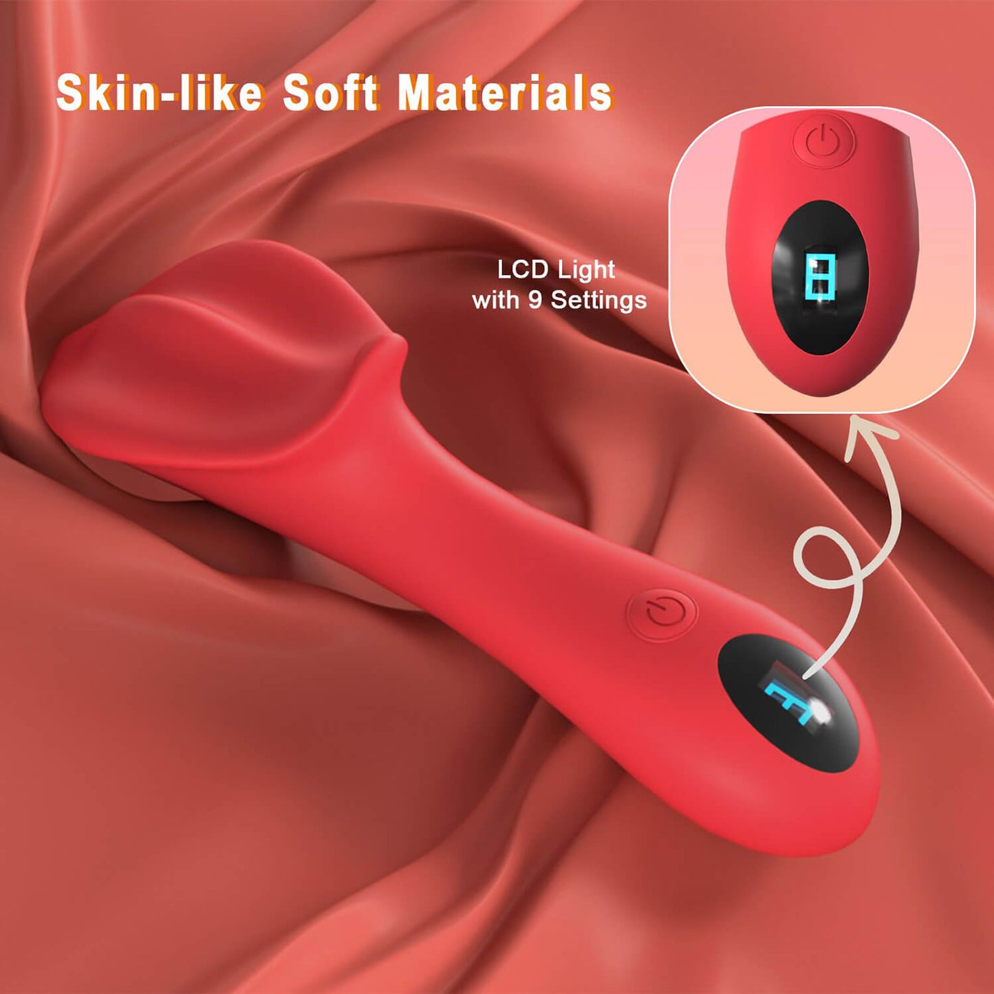 HoneyBetty 3-in-1 Vibrator Wand for Women – LCD Clitoral Stimulator with 9 Vibration Modes, Flexible Design, Velvet Silicone Finish – Vibrating Bullet for Clitoris, Vagina & Labia Pleasure