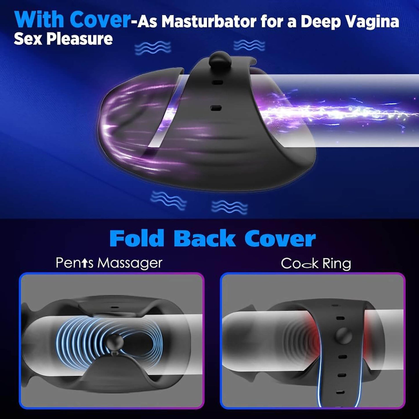 Adjustable Male Masturbator Penis Vibrator Trainer Stimulator 3 in 1 Vibrating App Controlled Mens Sex Toy