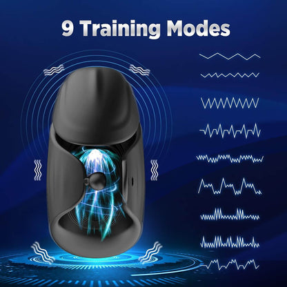 Adjustable Male Masturbator Penis Vibrator Trainer Stimulator 3 in 1 Vibrating App Controlled Mens Sex Toy