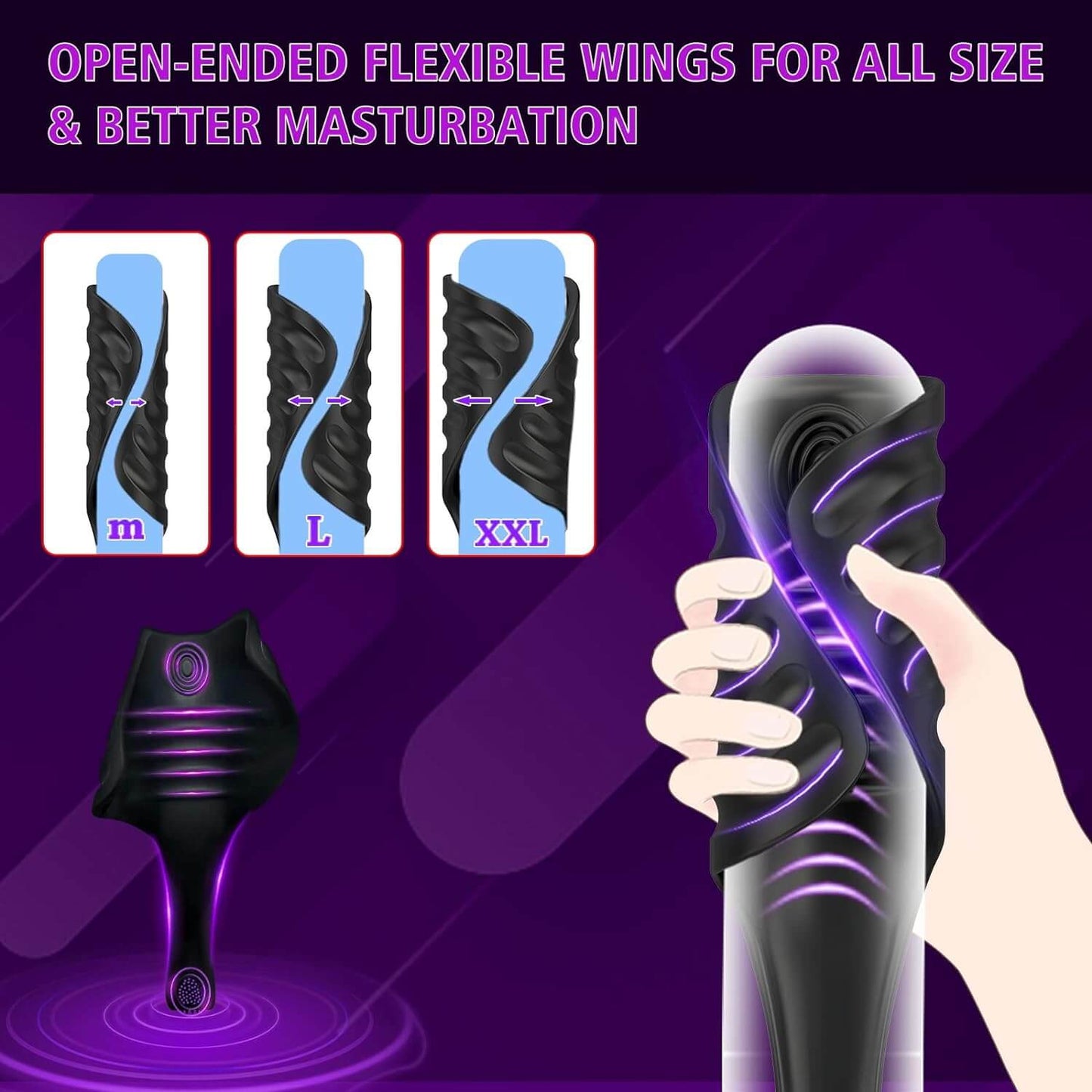 APP Controlled Male Vibrator Sex Toys for Men Adjustable Tapping Vibrating Masturbator Penis Vibrator Trainer Cock Massager