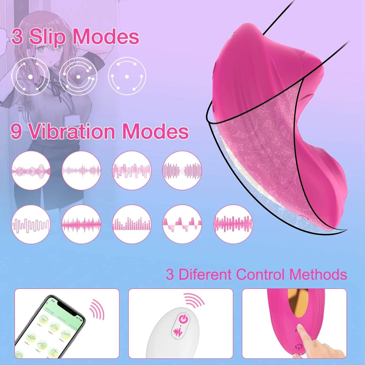 App Remote Control Vibrator Wearable Panty Vibrators Butterfly Vibrator Adult Toys