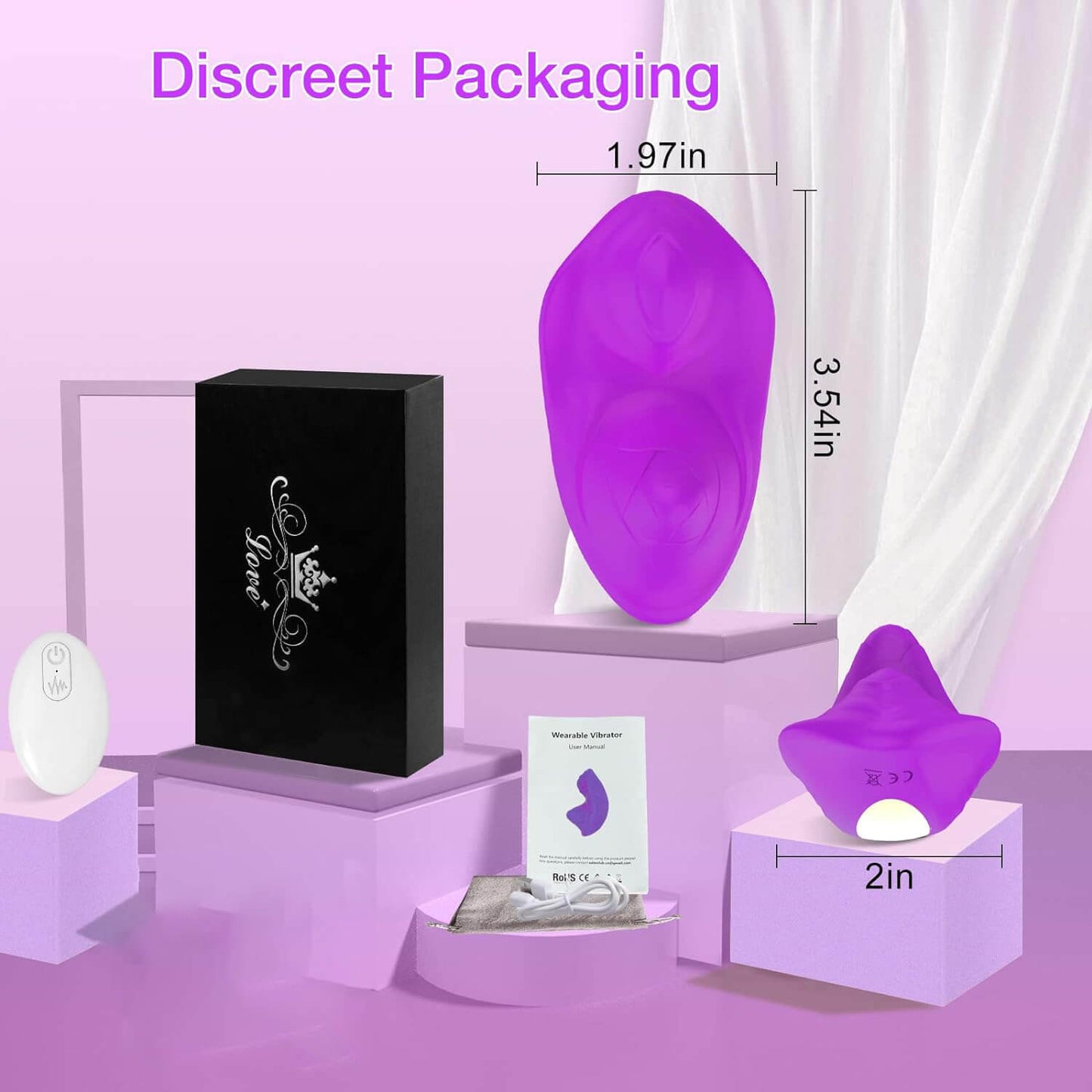 Wearable Butterfly Panty Clitoral Vibrator App Controlled Remote Adult Toy