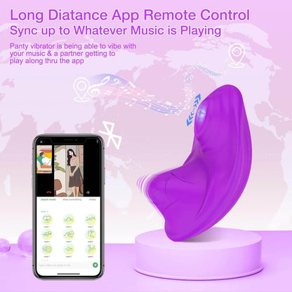 Wearable Butterfly Panty Clitoral Vibrator App Controlled Remote Adult Toy