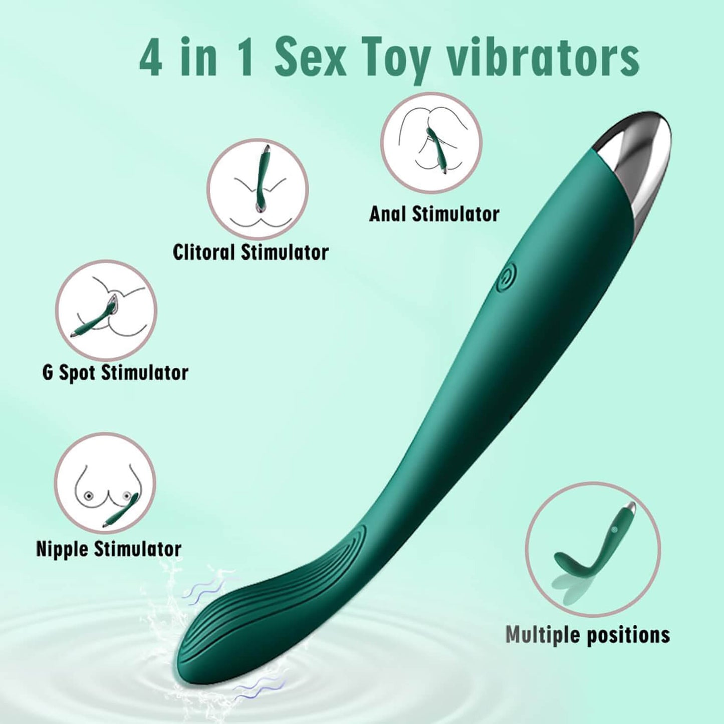 Clitoral G Spot Vibrator with 10 Powerful Modes, Clitoral Nipple Stimulator Finger Bullet Vibrators