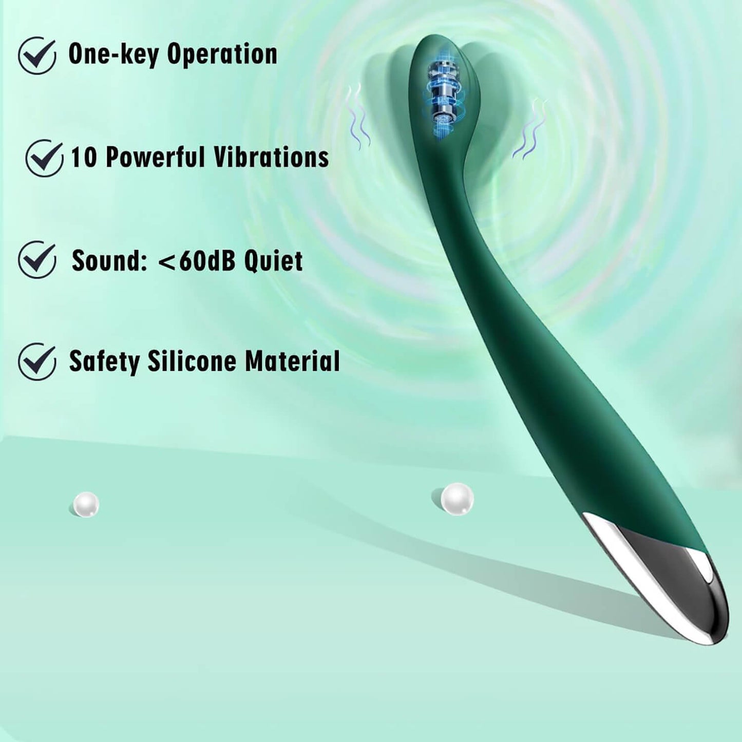 Clitoral G Spot Vibrator with 10 Powerful Modes, Clitoral Nipple Stimulator Finger Bullet Vibrators