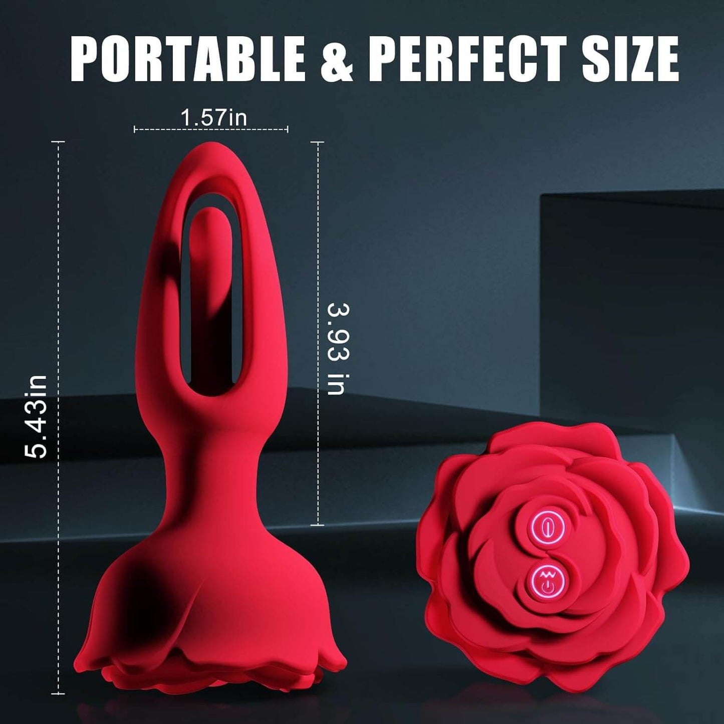 Vibrating Anal Plug Sex Toys Rose Butt Plug Anal Toys with 9 Vibration & Flapping Modes Remote Control G-spot Vibrator Adult Sex Toy