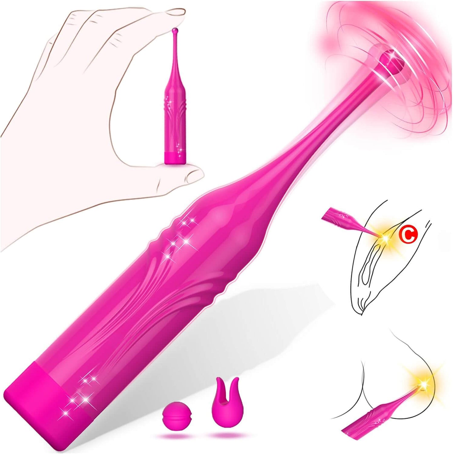 High-Frequency Mini Clitoris G spot Vibrator Women Couples Adult Sex Toy Powerful Female Vibrating Clitoral Wand Vibrator