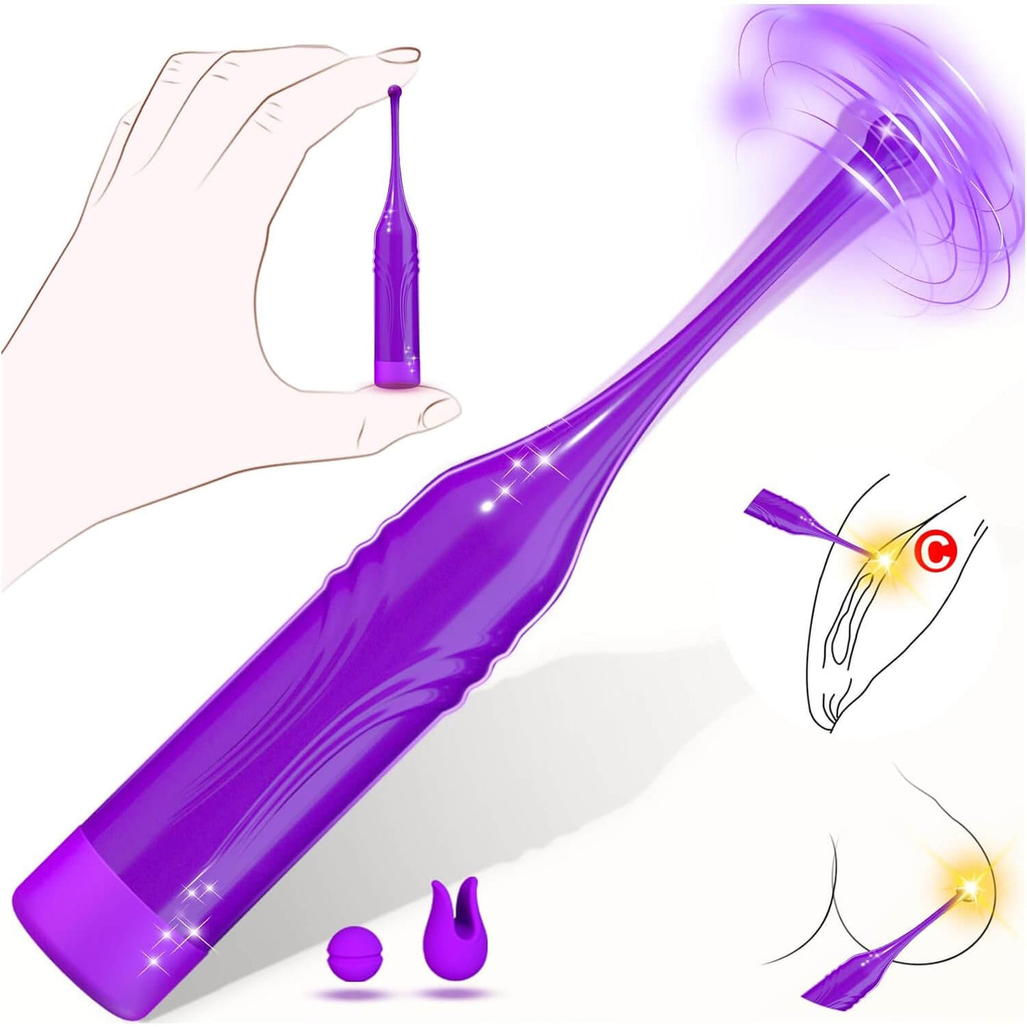 High-Frequency Mini Powerful Female Vibrating Clitoral Stimulator Wand Vibrator for Woman Clitoris G spot Vibrator Adult Sex Toys