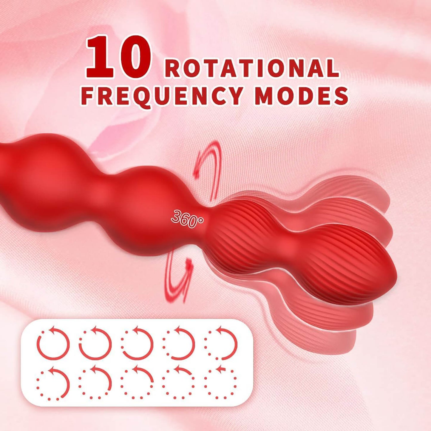 Anal Beads Anal Butt Plug with 10 Rotate Twist and Vibrating Modes Remote Control Rose Toy Prostate Massager Graded Silicone Anal Vibrators