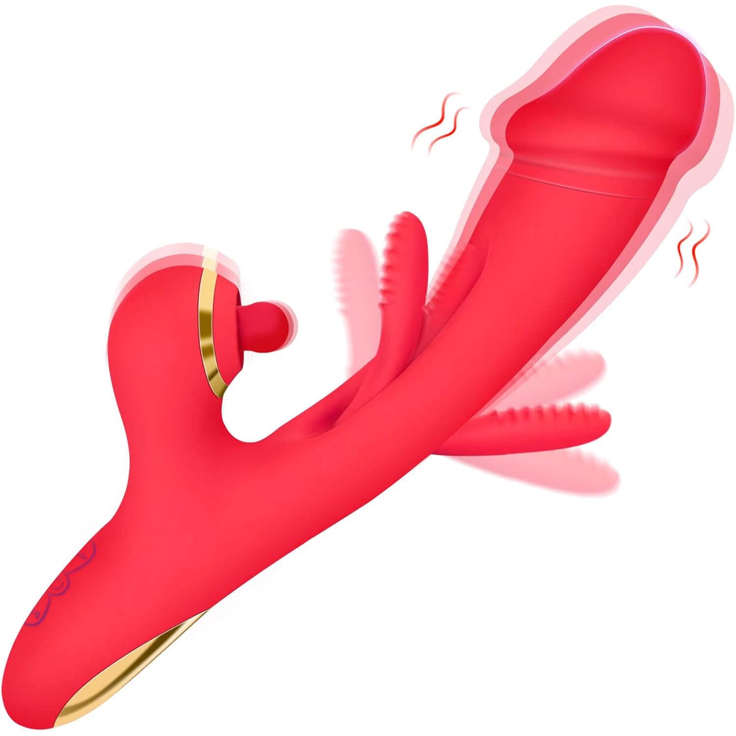 Thrusting Dildo Vibrator for Women 3 in 1 G Spot Vibrators Clitoris Stimulator Tapping Bunny Sex Toy