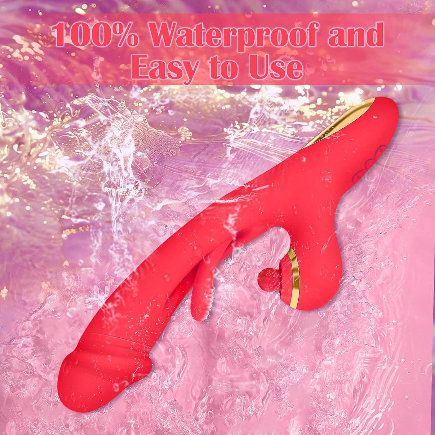 Thrusting Dildo Vibrator for Women 3 in 1 G Spot Vibrators Clitoris Stimulator Tapping Bunny Sex Toy