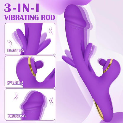 3 in 1 Thrusting Dildo Vibrator for Women G Spot Vibrators Clitoris Stimulator Tapping Bunny Sex Toy