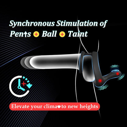 Vibrating Cock Ring Taint Stimulator Silicone Pleasure Penis Ring Vibrator Couples Remote Control Adult Sex Toys for Men