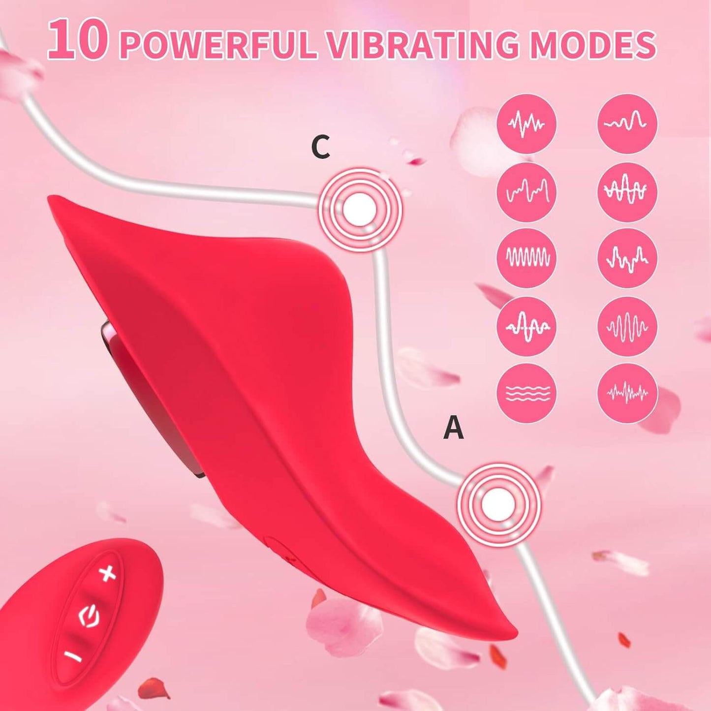 Wearable Panty Vibrator with App Remote Control Heart Butterfly Clitoral G Spot Vibrator with Strong Magnetic Clip